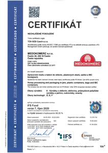 Certifikát IFS – český